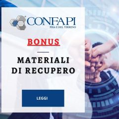 BONUS MATERIALI DI RECUPERO